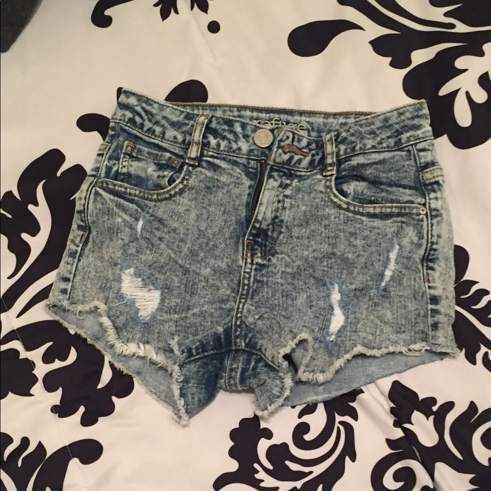 Distressed High Waist Shorts